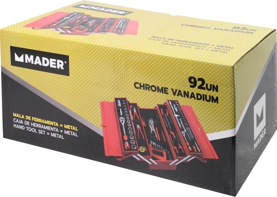 Caja Herramientas Taller Mader Completa 92 Piezas 